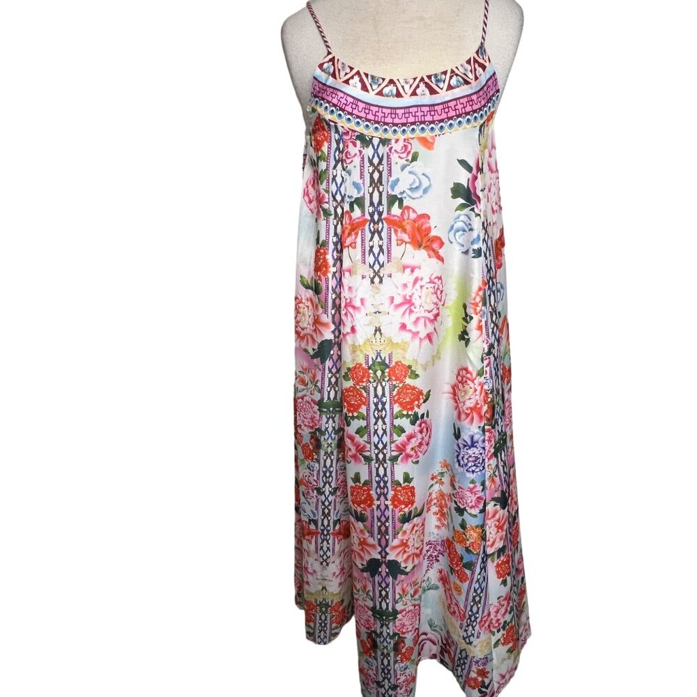 Dress Small Shift Maxi Lightweight Floral Shift Oversized Festive Y2K